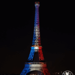 The Eiffel Tower – blue, white, and red